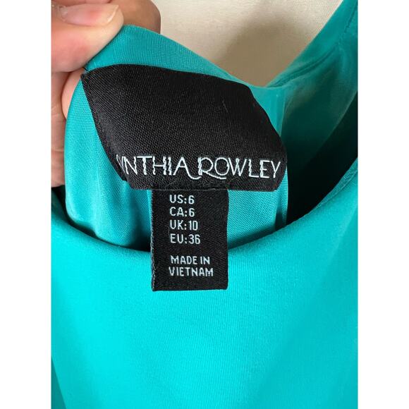 Cynthia Rowley Green Mid-length Dress Size 6 - Picture 2 of 4